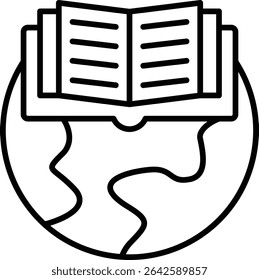 Icono del Vector educativo global. Se puede utilizar para aplicaciones de impresión, móviles y de Web.