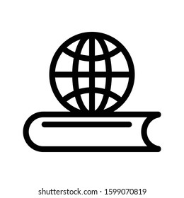 global education vector thin line icon 