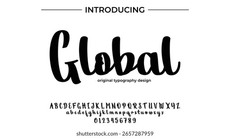 Global - Elegant Script Font for Smooth Handwritten Design and Creative Typography