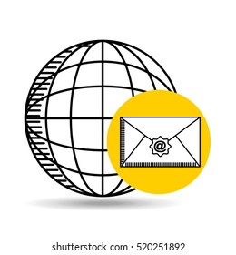 global email concept world message vector illustration eps 10