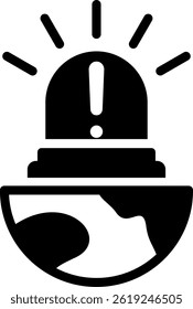Global Emergencies Icon Glyph Vector Illustration