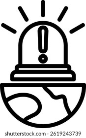 Icono de Emergencias Mundiales - Ilustración vectorial