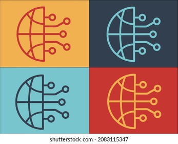 Global Emerging Market Logo Template, Simple Flat Icon Of Market,global,business