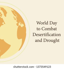 Global environmental problems.Vector design postcards for world day to combat desertification and drought.