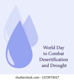 Global environmental problems.Vector design postcards for world day to combat desertification and drought.