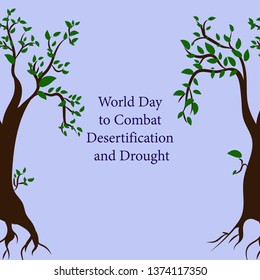 Global environmental problems.Vector design postcards for world day to combat desertification and drought.