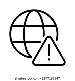 Global error linear vector icon. Internet connection failure. Website access denied. vector illustration on white background