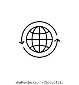 Global Exchange And Communication Concept With Arrows Around The Globe