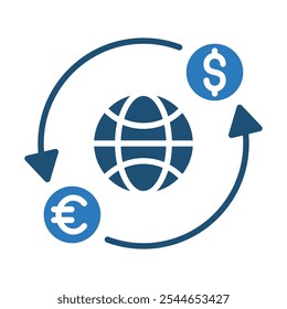 Global Exchange icon line vector illustration
