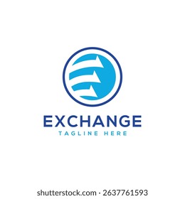 global exchange solutions logo design concept for business startup company letter e globe