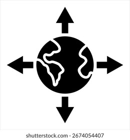 Globales Erweiterungssymbol, Vektorgrafik