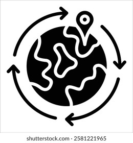 Global Expansion Icon Element For Design