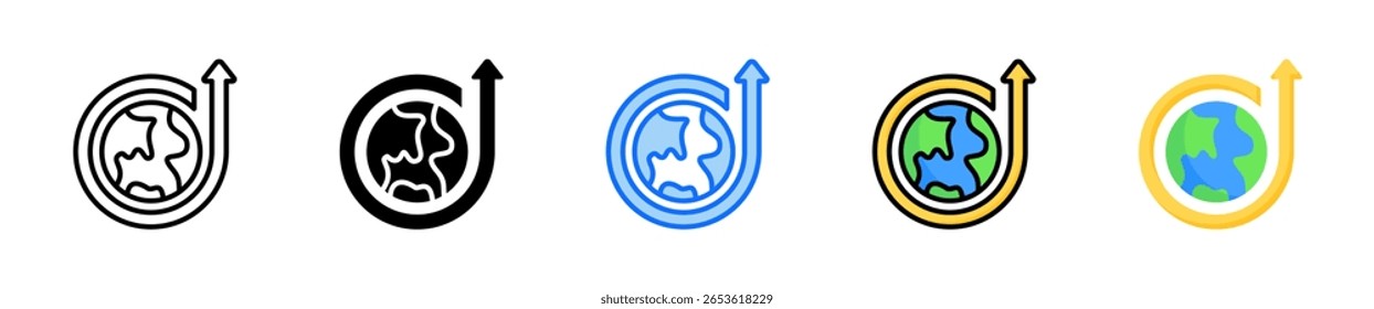 Global Expansion Icon Set Multiple Style Collection