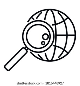 Global exploration icon. Outline global exploration vector icon for web design isolated on white background