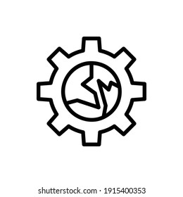 Global Factory Icon Logo Illustration Vector Stock Vector (Royalty Free ...