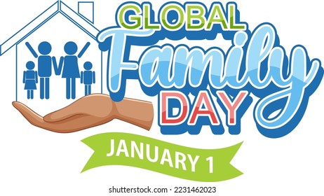 Global Family Day banner design illustration