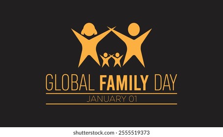 global family day. global family day creative concept design. Vector template for banner, greeting card, poster with background.
