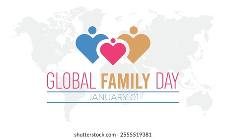 global family day. global family day creative concept design. Vector template for banner, greeting card, poster with background.