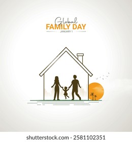 global family day. global family day creative concept design For Social Media post. Family Day