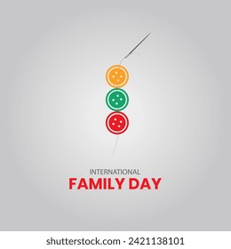 Global Family Day. World Family Day design for Social Meadi creative post. 3D Illustration