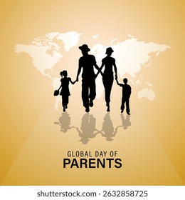 Global Family Day. World Family Day design for Social Media creative post. 3D Illustration.