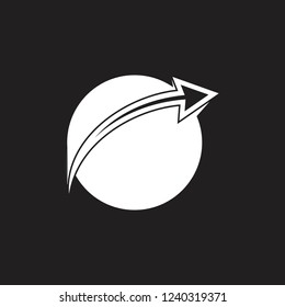 global fast arrow motion monogram logo 