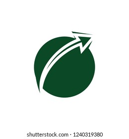 global fast arrow motion monogram logo 