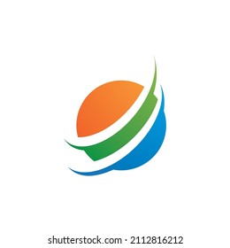 Diseño plano del vector de icono global más rápido