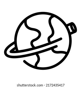 Global fiber icon outline vector. Internet network. Data computer