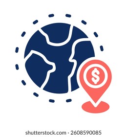 Global Finance Icon Element for Design
