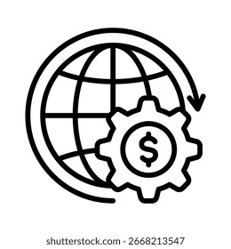 Elemento de icono de finanzas globales para el diseño