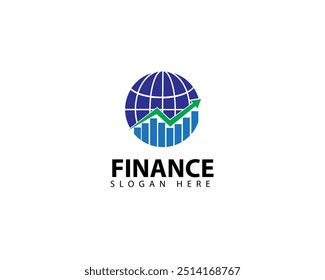 Logotipo de finanzas globales Logotipo de negocios mejor Vector de logotipos