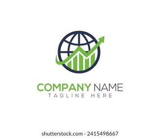 Global Financial Business Logo Design Template.