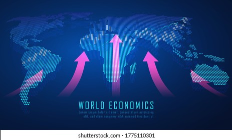 Global Financial in Grafik Konzept geeignet für Investitionen oder Wirtschaftstrends Business-Idee und alle Art-Work-Design. Abstrakter Finanzhintergrund. Vektorgrafik