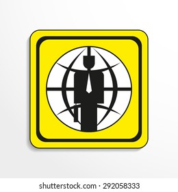 The global financial leader. Vector icon.