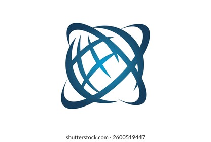 Global financial logo design Triangle Icon Vector Logo Template Illustration Design Vector