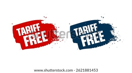 global financial market tariff free grungy in set vector