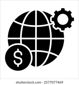 Global Financial System Icon Element For Design