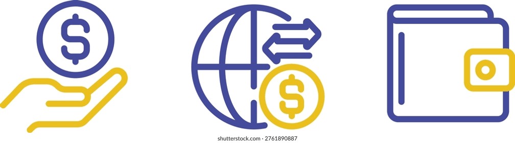 Global financial transactions and digital wallet usage illustration