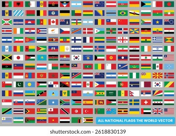 Global Flags Design Vector Design 