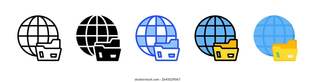 Global Folder Icon Collection With Multiple Styles