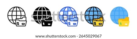 Global Folder Icon Collection With Multiple Styles