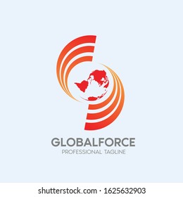 global force vector logo design template