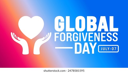 Global Forgiveness Day background template. Holiday concept. Use a background, banner, placard, card, and poster design template with text inscription and standard color. vector illustration.