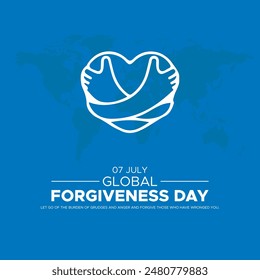 Global Forgiveness Day, greeting card, vector Illustration, social media post, forgiveness icon, eps file. 