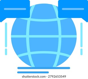Global Forum Conference Flat Icon Vector Design