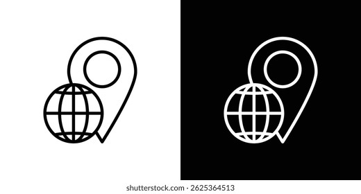 Global forum icon concept stroke on white background
