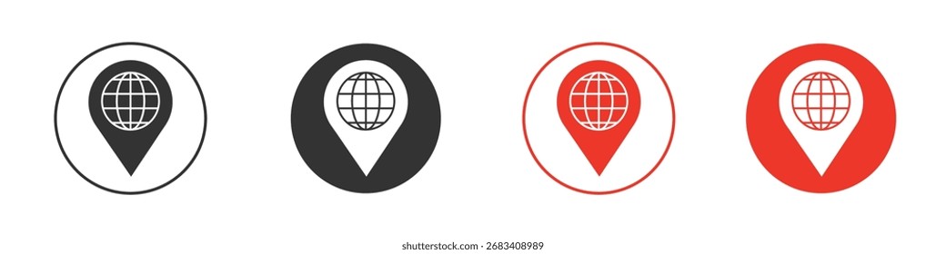 Global forum icon Logos. Flat Vector Icon Design Template