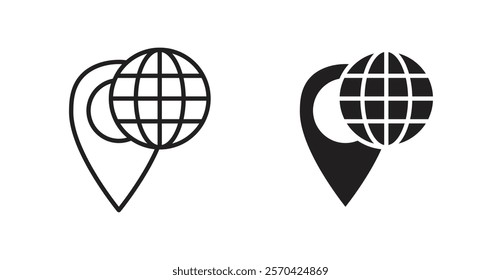 Global forum vector web icons set