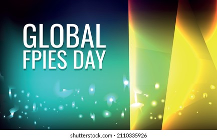 global fpies day . Design suitable for greeting card poster and banner